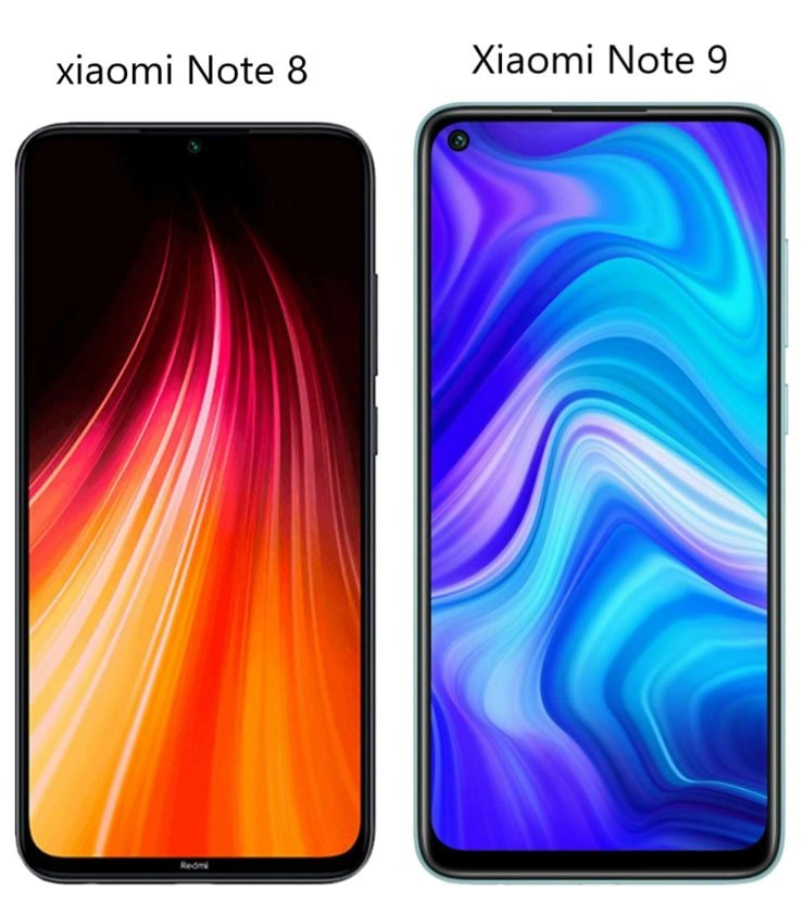 Xiaomi Note 9 و Xiaomi Note 8 در کنار یکدیگر