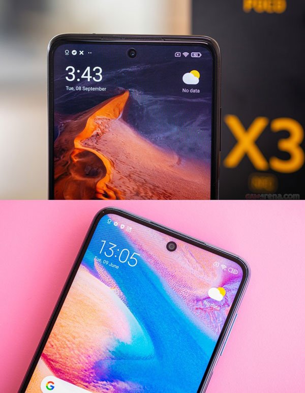 دوربین های سلفی دو گوشی شیائومی Note 9 Pro و Poco X3