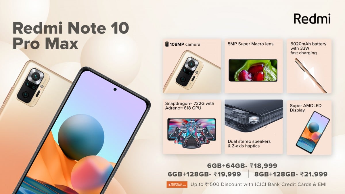 قیمت های شیائومی Redmi Note 10 Pro max