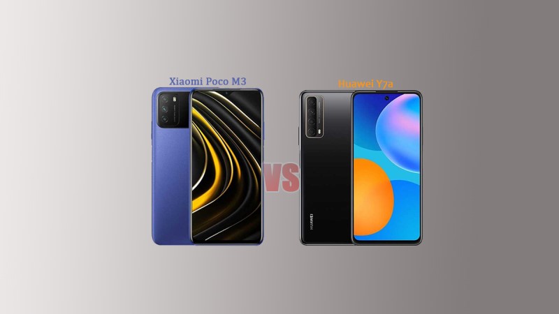 pocom3 vs Huawei Y7a