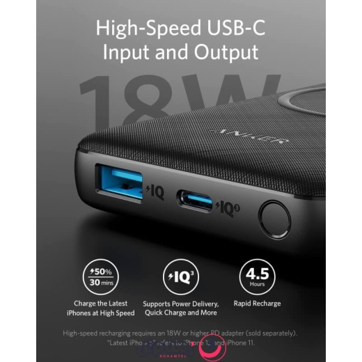 پاوربانک انکر مدل A1617 PowerCore III ظرفیت 10000 میلی آمپر ساعت