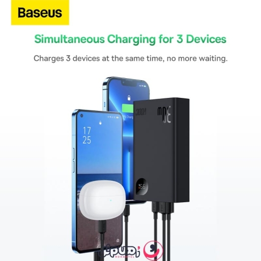پاوربانک 2۰,۰۰۰ میلی&zwnj;آمپر ۳۰ واتی بیسوس مدل Baseus Adaman2 PPAD0501 Super VOOC