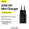 شارژر دیواری ۳۰ واتی بیسوس مدل Baseus GaN3 Fast Charger CCGN010101