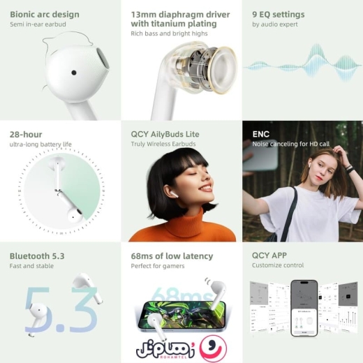 هندزفری بی سیم کیو سی وای مدل QCY T29 AilyBuds Lite