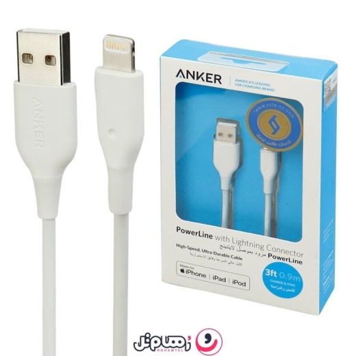 کابل تبدیل USB به لایتنینگ انکر مدل Anker Powerline Lightning A8111