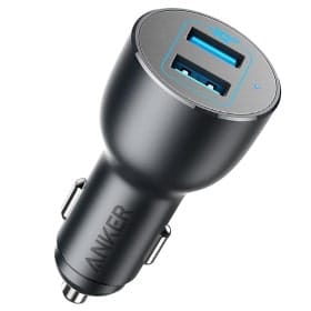 شارژر فندکی انکر 36 وات مدل Anker PowerDrive III 2-Port 36W Alloy A2729