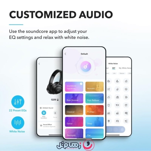 هدفون بی سیم انکر مدل Anker SoundCore Q20i ANC A3004