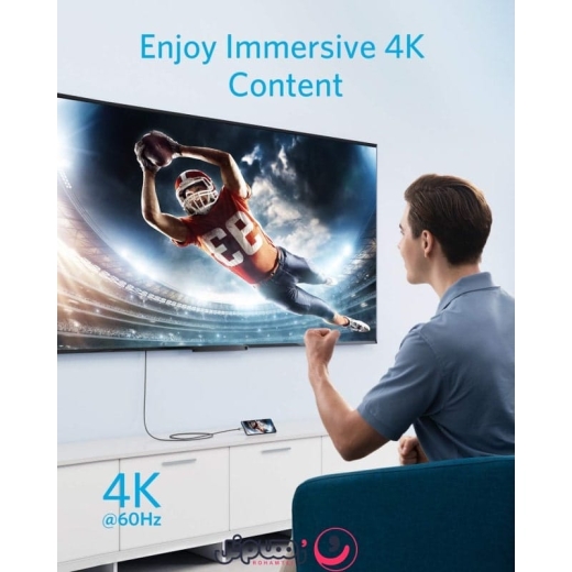 کابل تبدیل Type-C به HDMI انکر مدل Anker USB-C to HDMI 4K 60Hz A8730 طول 1.8 متر
