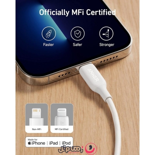 کابل تبدیل USB به لایتنینگ انکر مدل Anker PowerLine III A8813