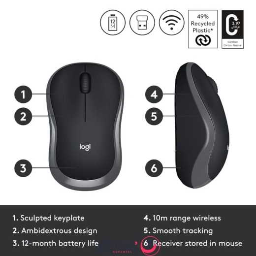 ماوس بی سیم لاجیتک مدل Logitech M186