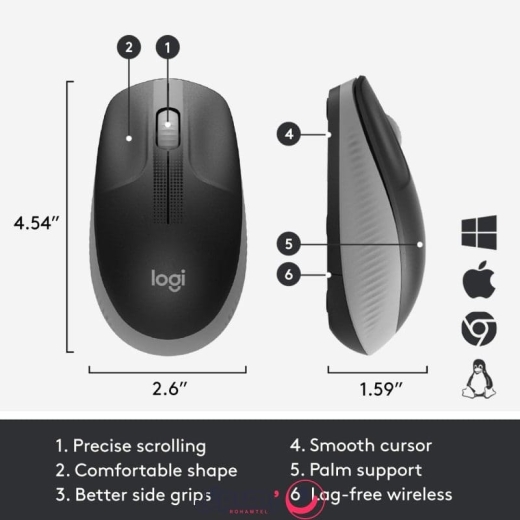 ماوس بی سیم لاجیتک مدل Logitech M190