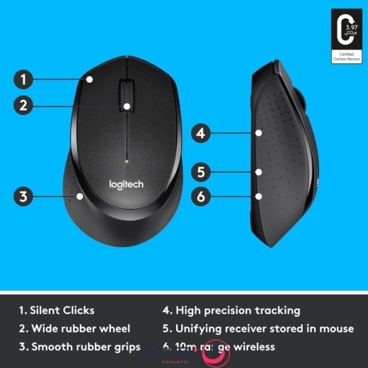 ماوس بی سیم لاجیتک مدل Logitech M330 Silent Plus