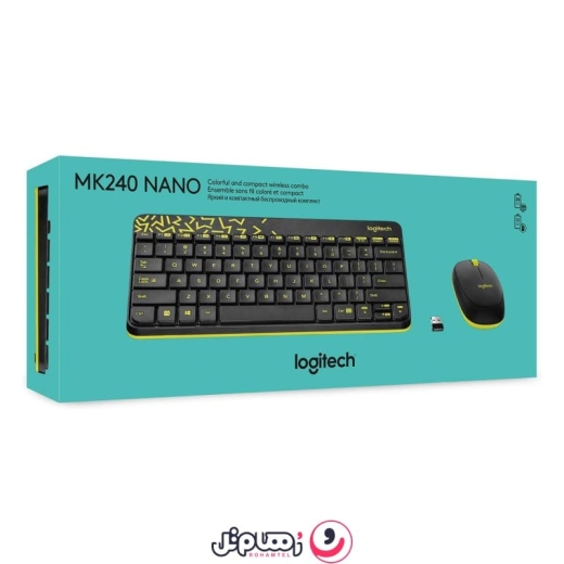 کیبورد و ماوس بی سیم لاجیتک مدل Logitech MK240 Nano