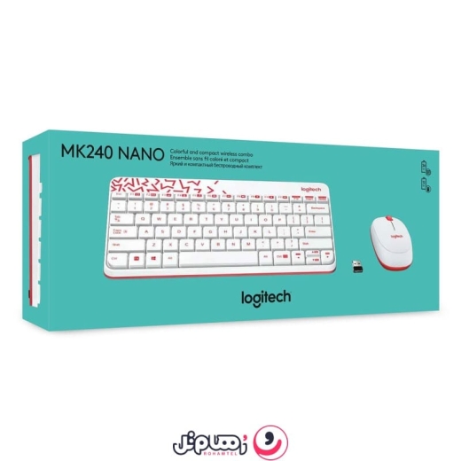 کیبورد و ماوس بی سیم لاجیتک مدل Logitech MK240 Nano