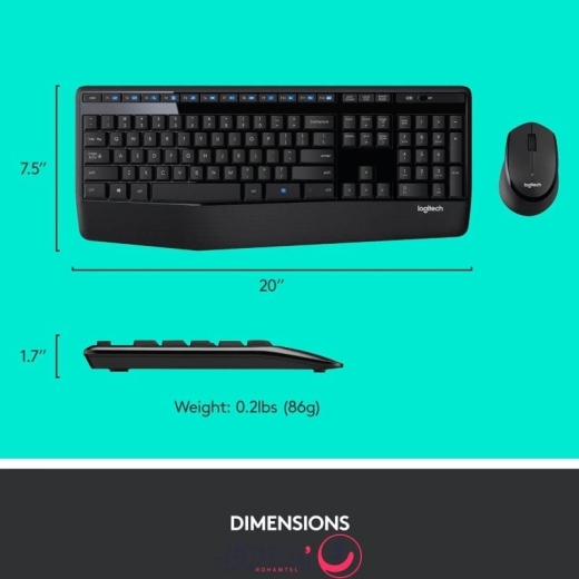 کیبورد و ماوس بی سیم لاجیتک مدل Logitech MK345