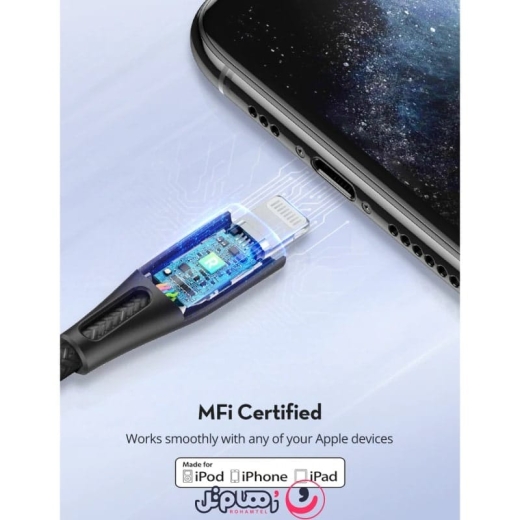 کابل تبدیل Type-C به لایتنینگ راوپاور مدل RP-CB1018 طول 2.0 متر