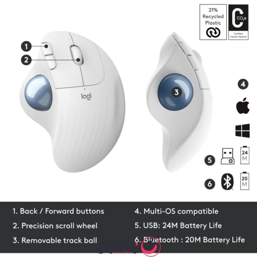 ماوس بی سیم لاجیتک Logitech ERGO M575