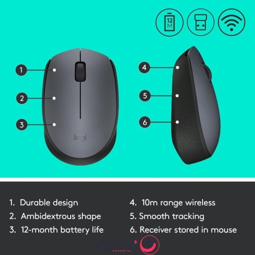 ماوس بی سیم لاجیتک Logitech M170