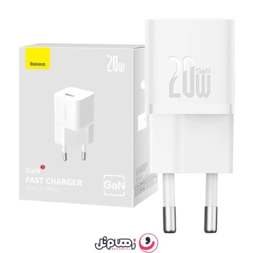 شارژر دیواری بیسوس مدل Baseus GaN5 Fast Charger Mini 1C 20W EU CCGN0501 با توان 20 وات