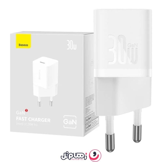 شارژر دیواری بیسوس مدل Baseus GaN5 Fast Charger Mini 1C 30W EU CCGN0704 با توان 30 وات
