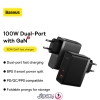 شارژر دیواری بیسوس مدل Baseus GaN5 Pro Fast Charger C+U 100W EU CCGP0902 با توان 100 وات