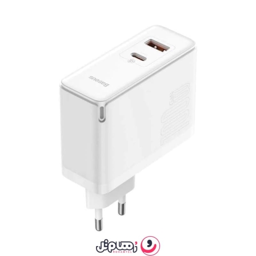 شارژر دیواری بیسوس مدل Baseus GaN5 Pro Fast Charger C+U 100W EU CCGP0902 با توان 100 وات