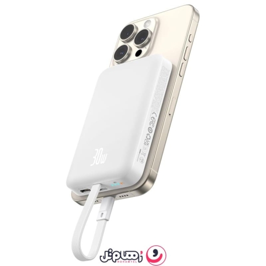 پاوربانک بیسوس مدل Magnetic Mini Wireless ظرفیت 10,000 میلی آمپر (30W)