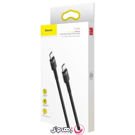 کابل تبدیل Type-C به Type-C بیسوس مدل Baseus Cable Cafule PD2.0 CATKLF-H طول 2 متر با توان 60 وات