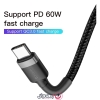 کابل تبدیل Type-C به Type-C بیسوس مدل Baseus Cable Cafule PD2.0 CATKLF-H طول 2 متر با توان 60 وات