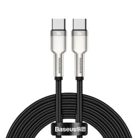 کابل شارژ Type-C به Type-C بیسوس مدل Baseus Metal Data Cable CATJK-D طول 2 متر توان 100 وات