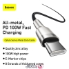 کابل شارژ Type-C به Type-C بیسوس مدل Baseus Metal Data Cable CATJK-D طول 2 متر توان 100 وات
