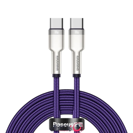 کابل شارژ Type-C به Type-C بیسوس مدل Baseus Metal Data Cable CATJK-D طول 2 متر توان 100 وات