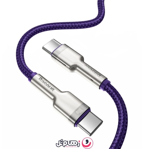 کابل شارژ Type-C به Type-C بیسوس مدل Baseus Metal Data Cable CATJK-D طول 2 متر توان 100 وات