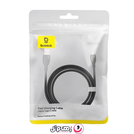 کابل شارژ USB به Type-C بیسوس مدل Pudding CB000054 طول ۱.۲ متر توان ۱۰۰ وات