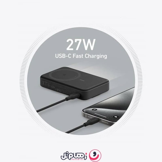 پاوربانک 10,000 میلی&zwnj; آمپر 27 واتی انکر مدل Anker MagGo Power Bank A1654