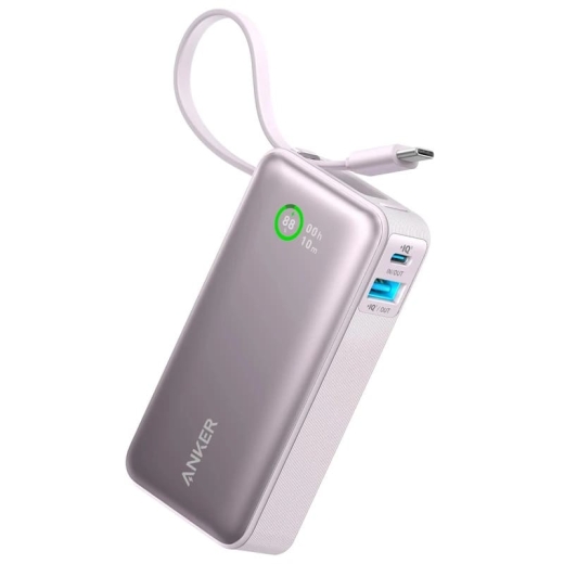 پاوربانک انکر Anker Nano مدل A۱۲۵۹ ظرفیت ۱۰۰۰۰ میلی&zwnj;آمپر ساعت توان ۳۰ وات