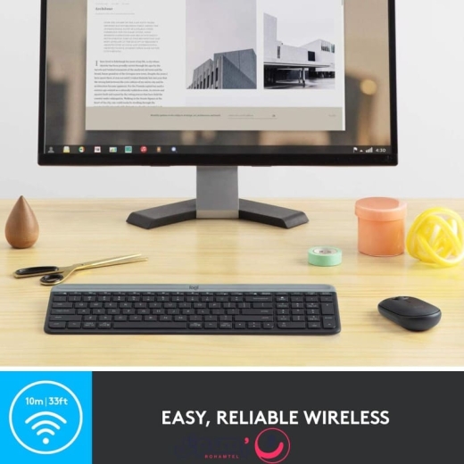 کیبورد و ماوس بی سیم لاجیتک مدل Logitech MK470 SLIM