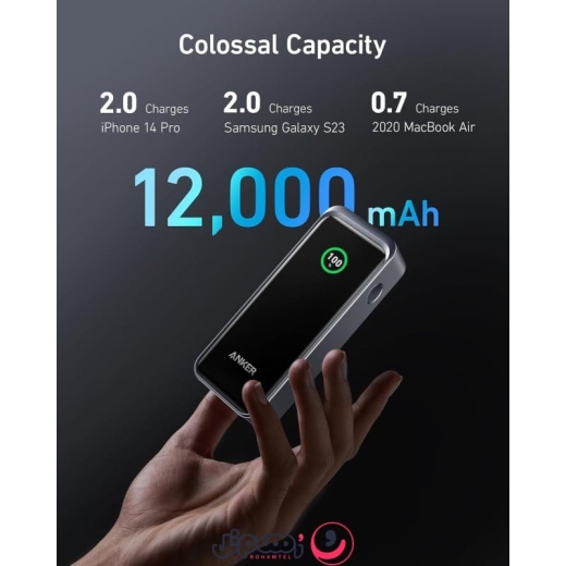پاوربانک انکر مدل Anker Prime Power Bank A1335 ظرفیت 12,۰۰۰ میلی آمپر و توان 130 وات