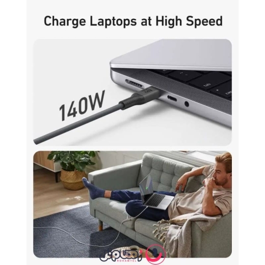 کابل تبدیل Type-C به Type-C انکر مدل Anker 544 USB-C to USB-C A80F2 طول 1.8 متر