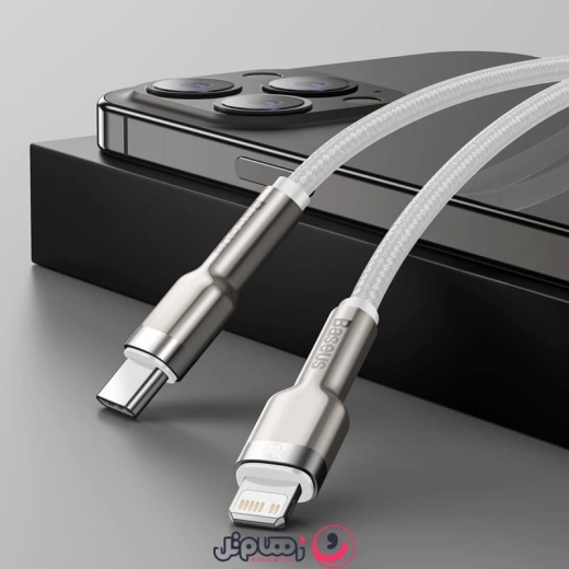 کابل تبدیل USB-C به لایتنینگ بیسوس مدل CATLJK-B02 طول 2 متر با توان 20 وات مخصوص آیفون