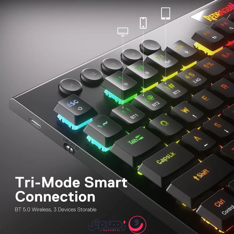 کیبورد مکانیکی ردراگون مدل Redragon Horus Pro K618 RGB