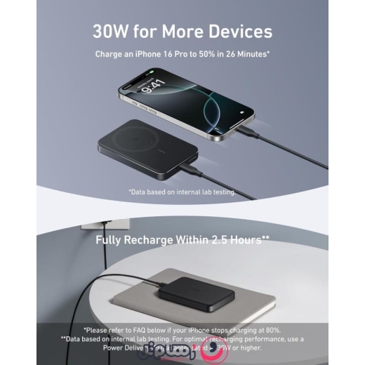 پاوربانک انکر مدل MagGo Power Bank A1664 ظرفیت 10000 میلی آمپر
