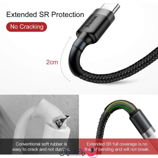 کابل تبدیل USB به Type-C بیسوس مدل Baseus Cafule Cable CATKLF-CG1 طول 2 متر