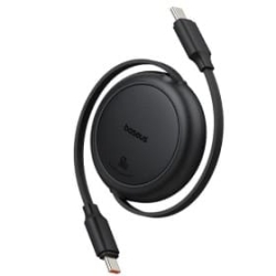 کابل تبدیل USB-C به USB-C بیسوس مدل Free2Pull Mini 60W طول 1 متر با توان 60W