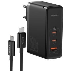 شارژر دیواری 160 وات باسئوس مدل GaN5 Pro به همراه کابل تبدیل USB-C