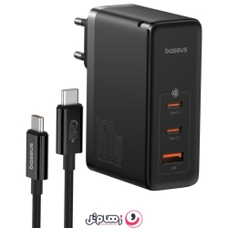 شارژر دیواری 160 وات باسئوس مدل GaN5 Pro به همراه کابل تبدیل USB-C