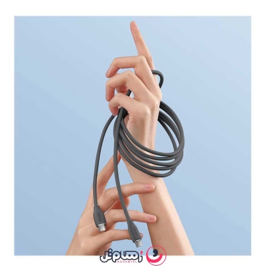 کابل شارژ USB-C به USB-C بیسوس مدل Jelly Liquid Silica CAGD030101 طول 2 متر توان 100 وات
