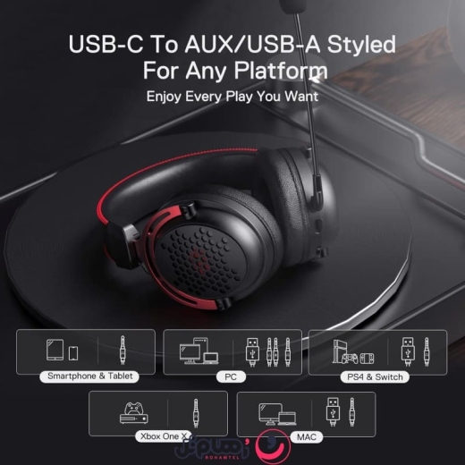 هدست گیمینگ با سیم ردراگون مدل Redragon H386 Diomedes