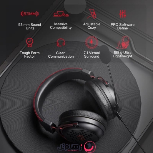 هدست گیمینگ با سیم ردراگون مدل Redragon H386 Diomedes