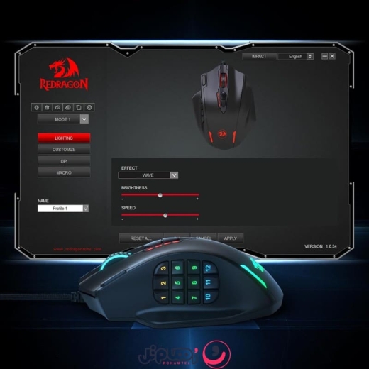 ماوس گیمینگ ردراگون مدل Redragon Impact M908
